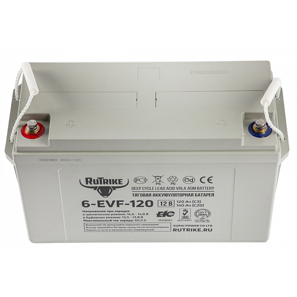 Тяговый аккумулятор RuTrike 6-EVF-120 (12V120A/H C3) 2